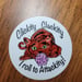 Image of Attack-kitty circle Sticker DISCONTINUEING