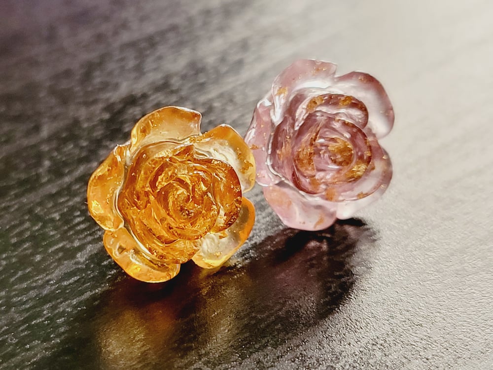 Image of "Winter Rose" Stud Earring Set