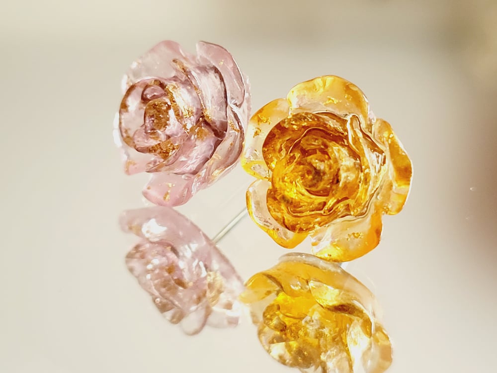 Image of "Winter Rose" Stud Earring Set