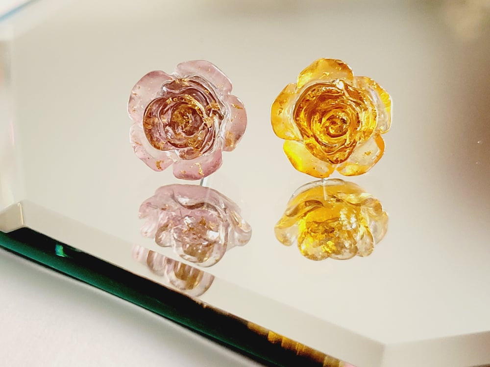 Image of "Winter Rose" Stud Earring Set