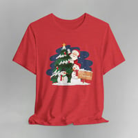 Image 1 of Santa Claus With Christmas Tree Short Sleeve T-shirt