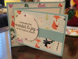 Image of Snow Friends- light blue (gift card/money holder)