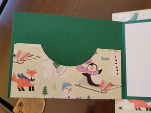 Image of Snow friends- green (gift card/money holder)