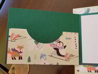 Image 3 of Snow friends- green (gift card/money holder)