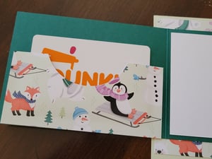Image of Snow friends- green (gift card/money holder)