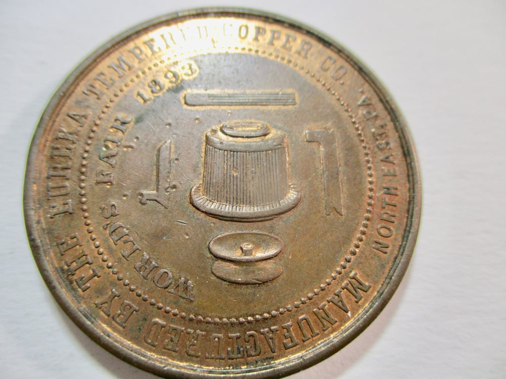 Eureka Copper Medal at the World's Columbian Exposition Expo