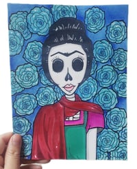 Image 1 of Day Of The Dead Frida Drawing 