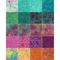Image 2 of DEWDROP 10" Squares 42pc/pk by Island Batik