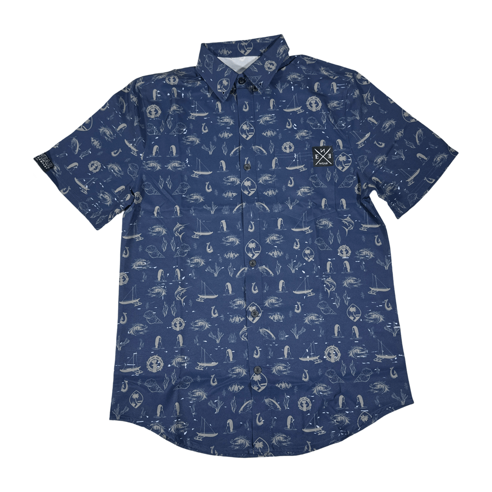 Image of Tasi Navy Button-Down