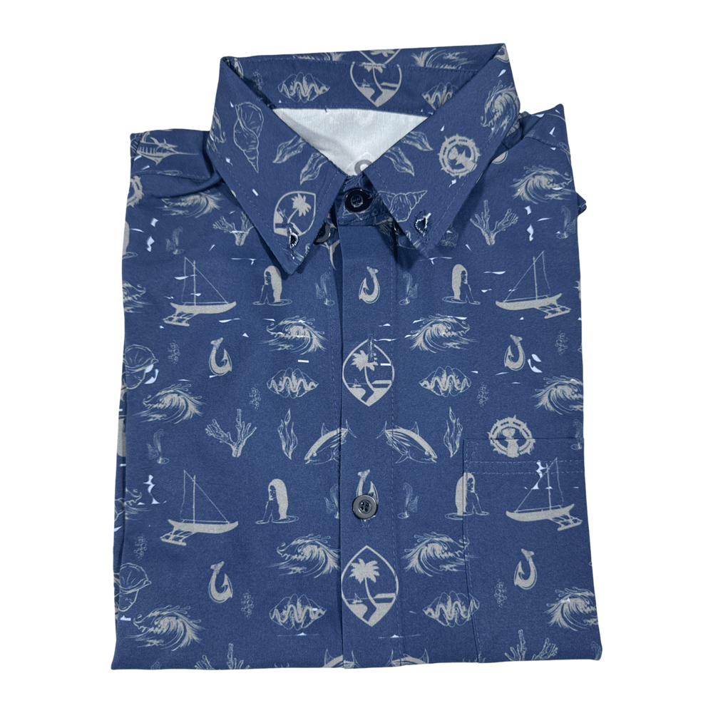 Image of Tasi Navy Button-Down