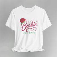 Image 1 of Season Greetings Christmas Barbie Short Sleeve T-shirt