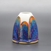 Image 1 of Blue Rainbow/Rust Arches - Small Vase