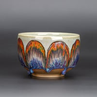 Image 1 of Deep Blue Rust Arches - Large Teabowl