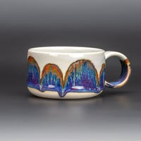 Image 1 of Blue Rainbow/Rust Arches - Low Mug