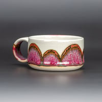 Image 1 of Blushed Magenta Flambé/Rust Arches - Low Mug