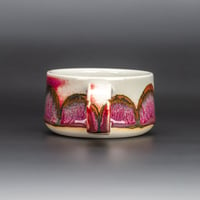 Image 2 of Blushed Magenta Flambé/Rust Arches - Low Mug