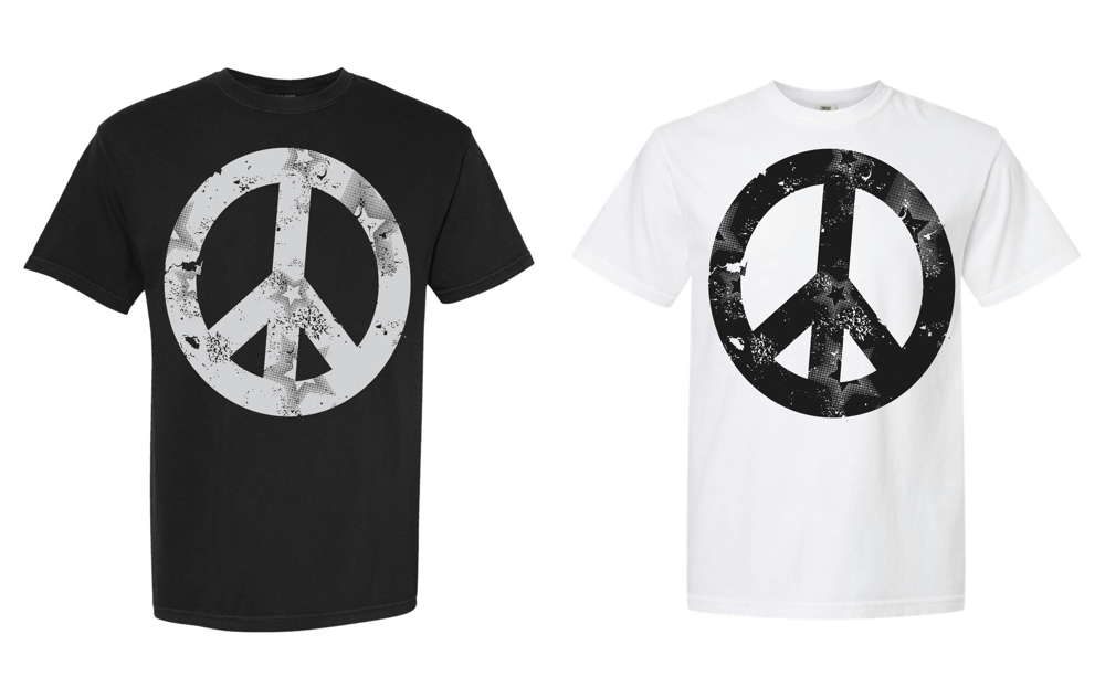 Image of Distressed Peace Tee