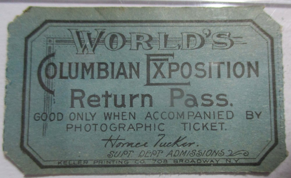 Pair of World's Columbian Return Passes, One Punch Cancelled, One Not