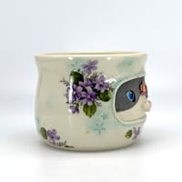 Image 2 of Plum Gray Cat Cup