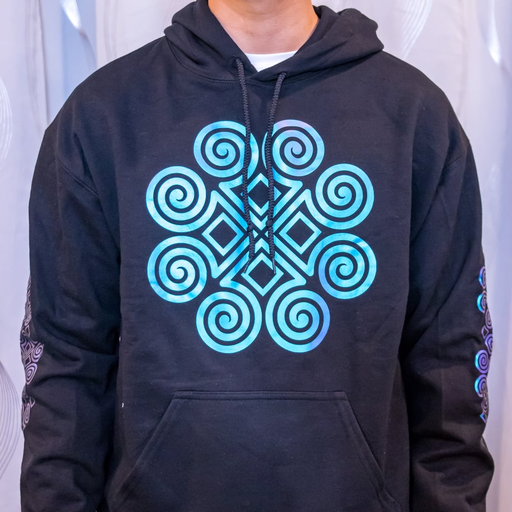 Image of Wisdom Ram Blue Holographic Hoodie