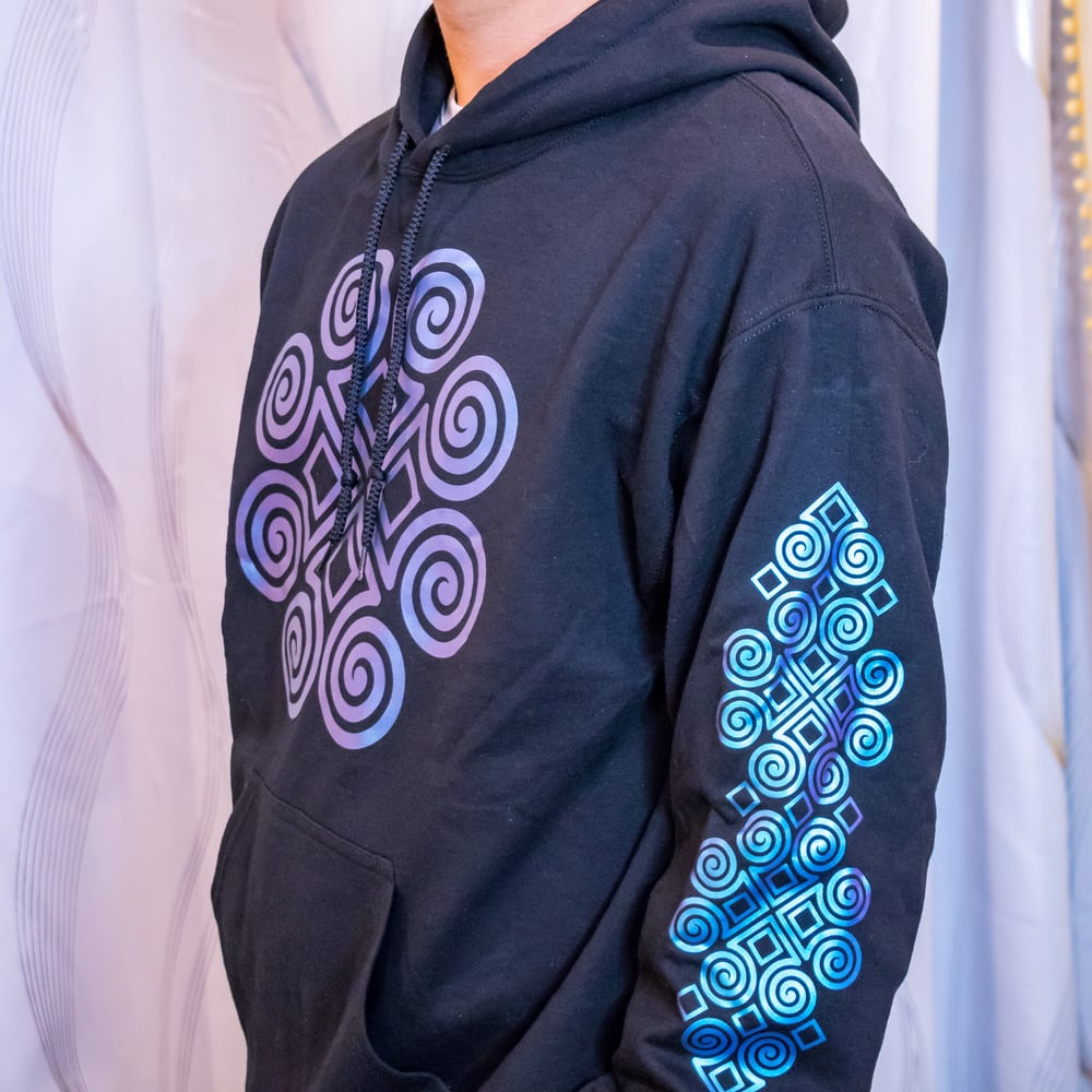 Image of Wisdom Ram Blue Holographic Hoodie