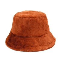 Image 1 of Deluxe Plush Bucket Hat CHESTNUT