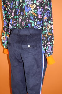 Image 1 of Pantalon studio velours marine