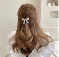 Image 1 of Pearl Bow Hairclip