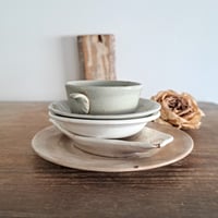 Image 1 of Gorgeous Weathered Stack of Miniature Crockery