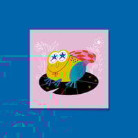 Frog on a Lily Pad Print