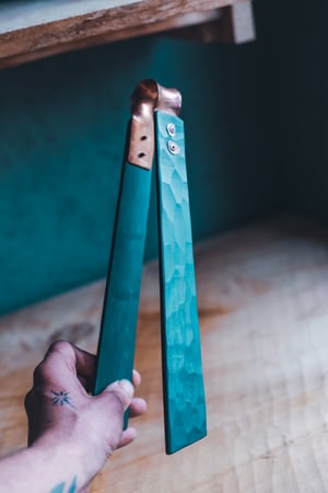 Image of Falmouth Tongs - Sea-Textured Copper Spring Tongs
