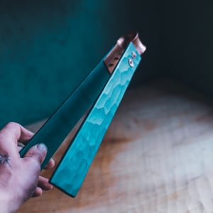 Image of Falmouth Tongs - Sea-Textured Copper Spring Tongs