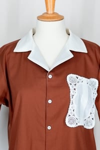 Image 2 of Chemise - Terracotta & Dentelle - Pièce Unique