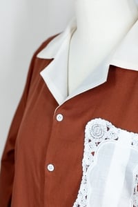 Image 3 of Chemise - Terracotta & Dentelle - Pièce Unique