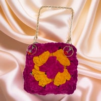 Image 4 of Maroon & Yellow Beaded Seal Handbag