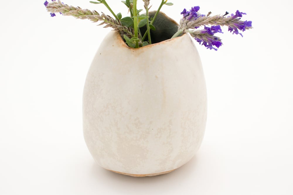 Image of warm white bud vase (medium large)