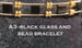 Image of Glass Tile and Bead Guitar String Bracelet