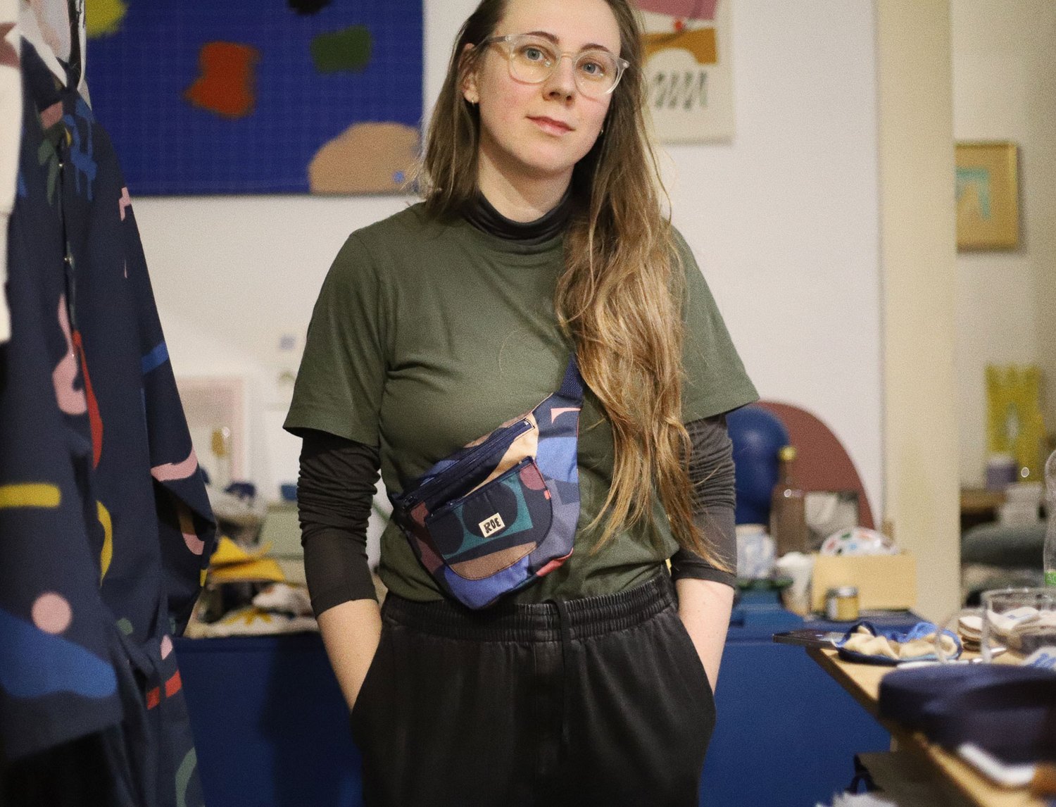 Image of DARK BLUE WAIST BAG