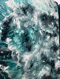 Image 3 of Blue World Triptych (36" x 18")