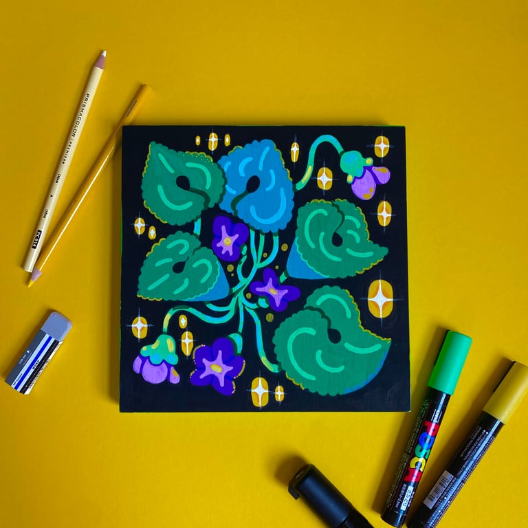 Magic Violets - original painting