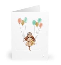 Image 1 of Ayanna w/ Balloons - HarperIman Greeting Cards