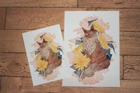 Image 4 of Chat et tournesols - Orange A4/A3