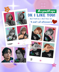 Image 1 of ok i like you! ID Sticker Sheet