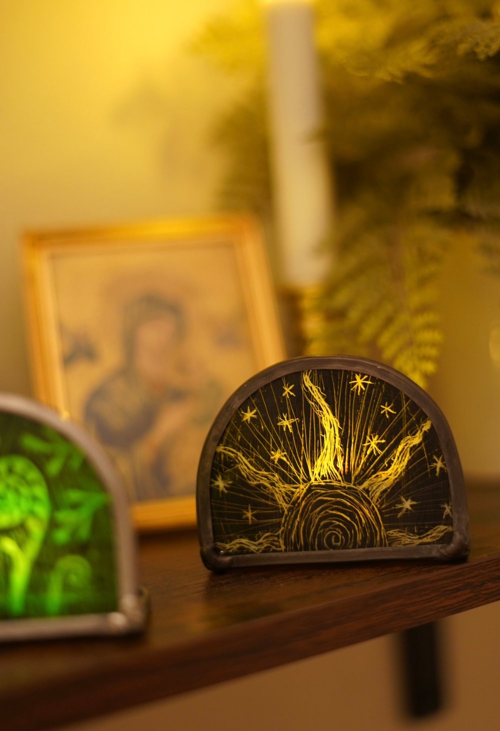 Painted tea light holders