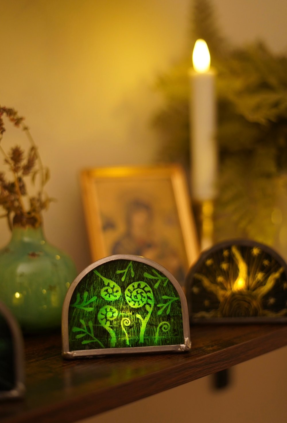 Painted tea light holders