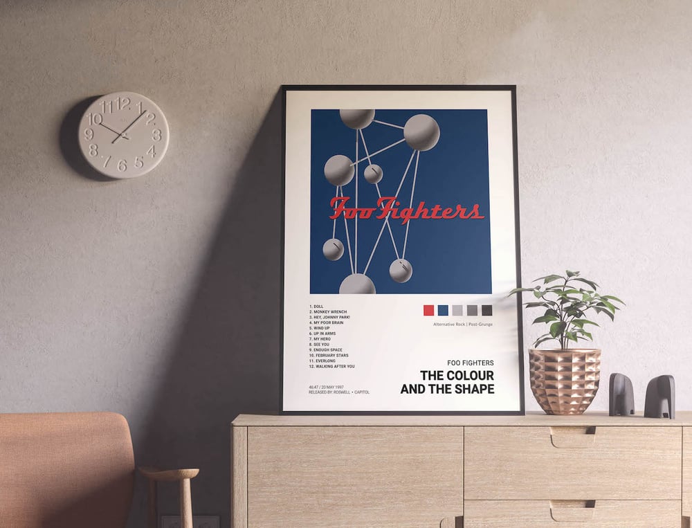 Foo Fighters - The Colour and the Shape Album Cover Poster