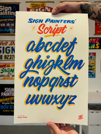 Image 3 of SCRIPT ALPHABETS - RISOGRAPH PRINTS (RED/BLUE/YELLOW)