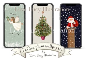 Image of Set of 3 Festive Phone Wallpapers