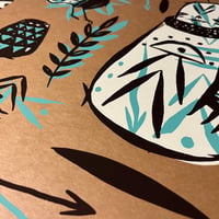 Image 1 of Three color screen printed poster 