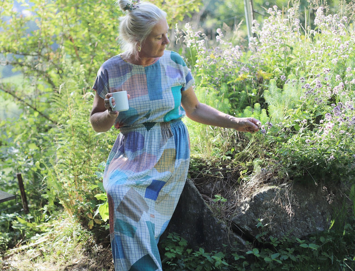 Image of SOFT CUTS GRID SKIRT